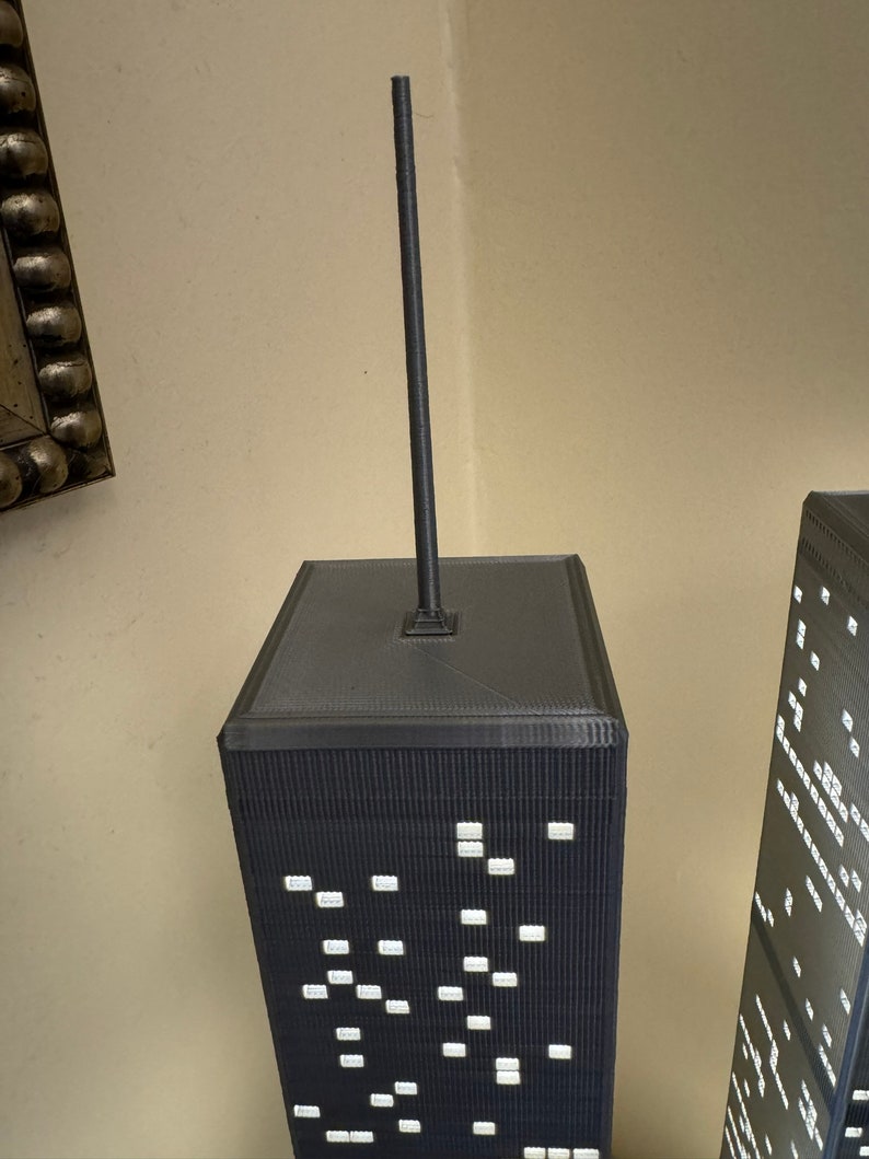 Twin Towers Light Up Model- 3D Printed