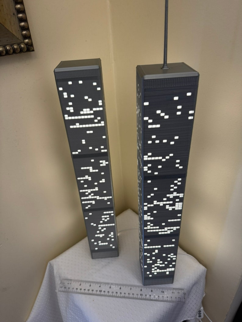 Twin Towers Light Up Model- 3D Printed