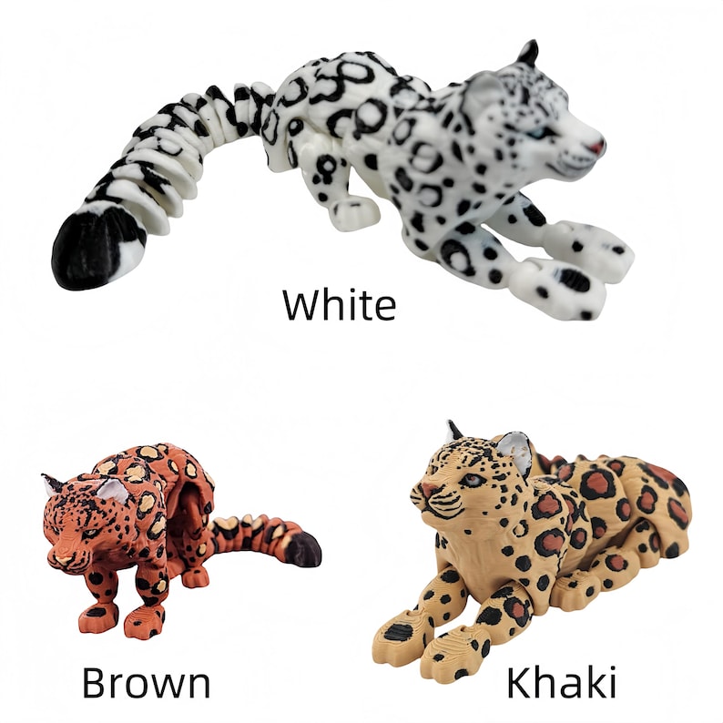 Articulated 3D Printed Leopard Fidget Figurine