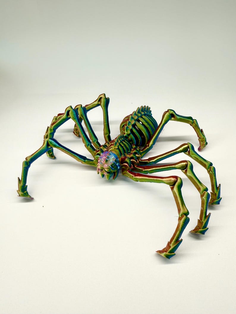 Articulated 3D Printed Spider Fidget Toy – Posable PLA