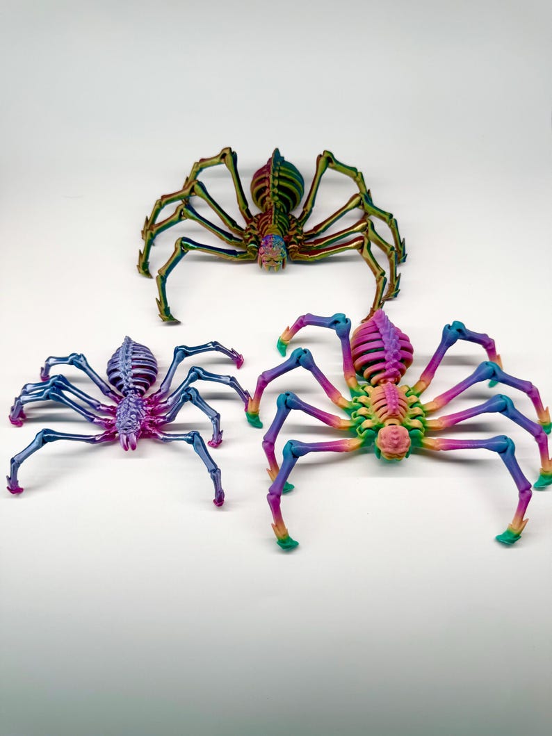 Articulated 3D Printed Spider Fidget Toy – Posable PLA