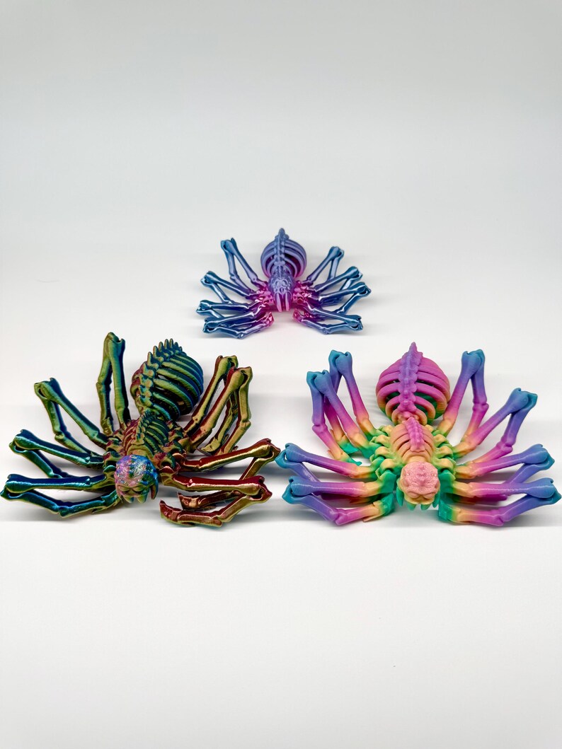 Articulated 3D Printed Spider Fidget Toy – Posable PLA
