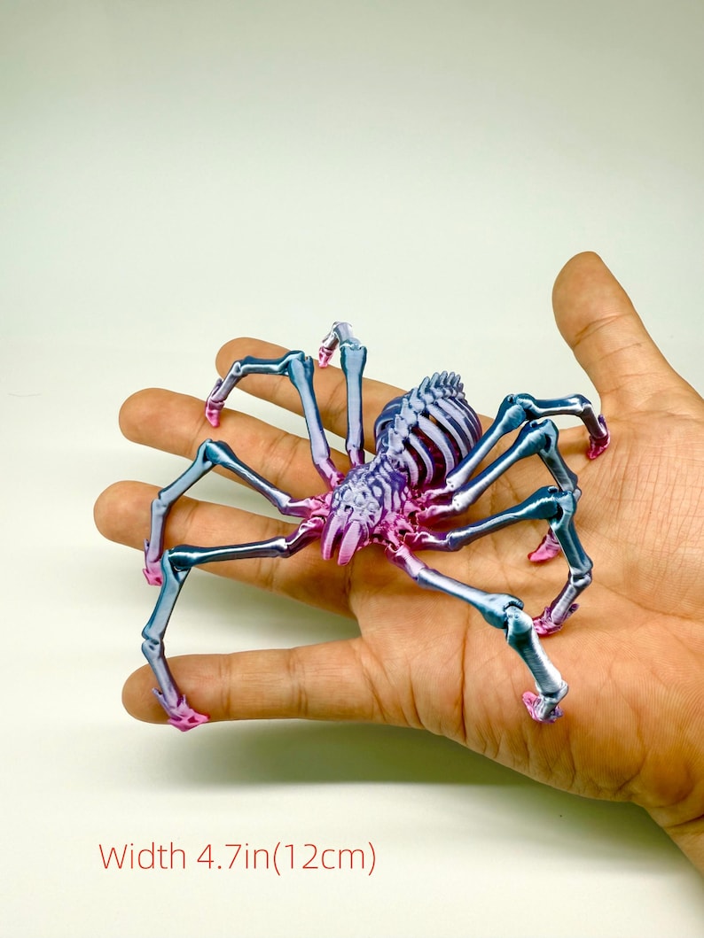 Articulated 3D Printed Spider Fidget Toy – Posable PLA