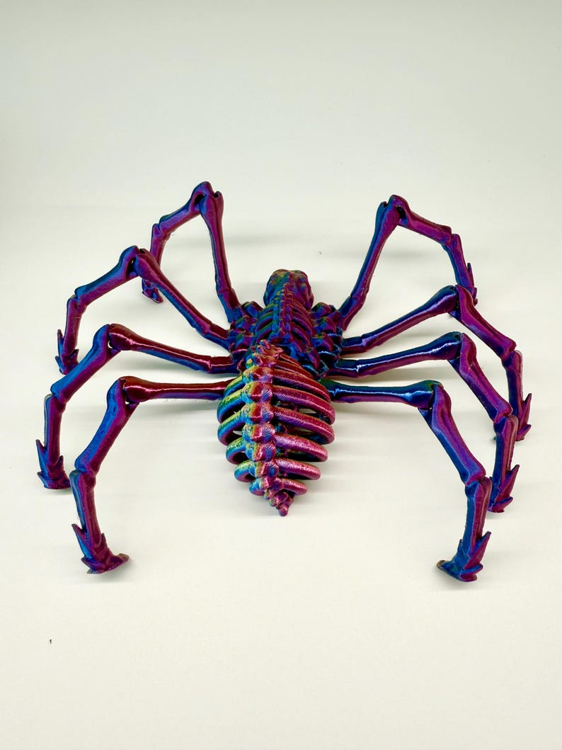 Articulated 3D Printed Spider Fidget Toy – Posable PLA