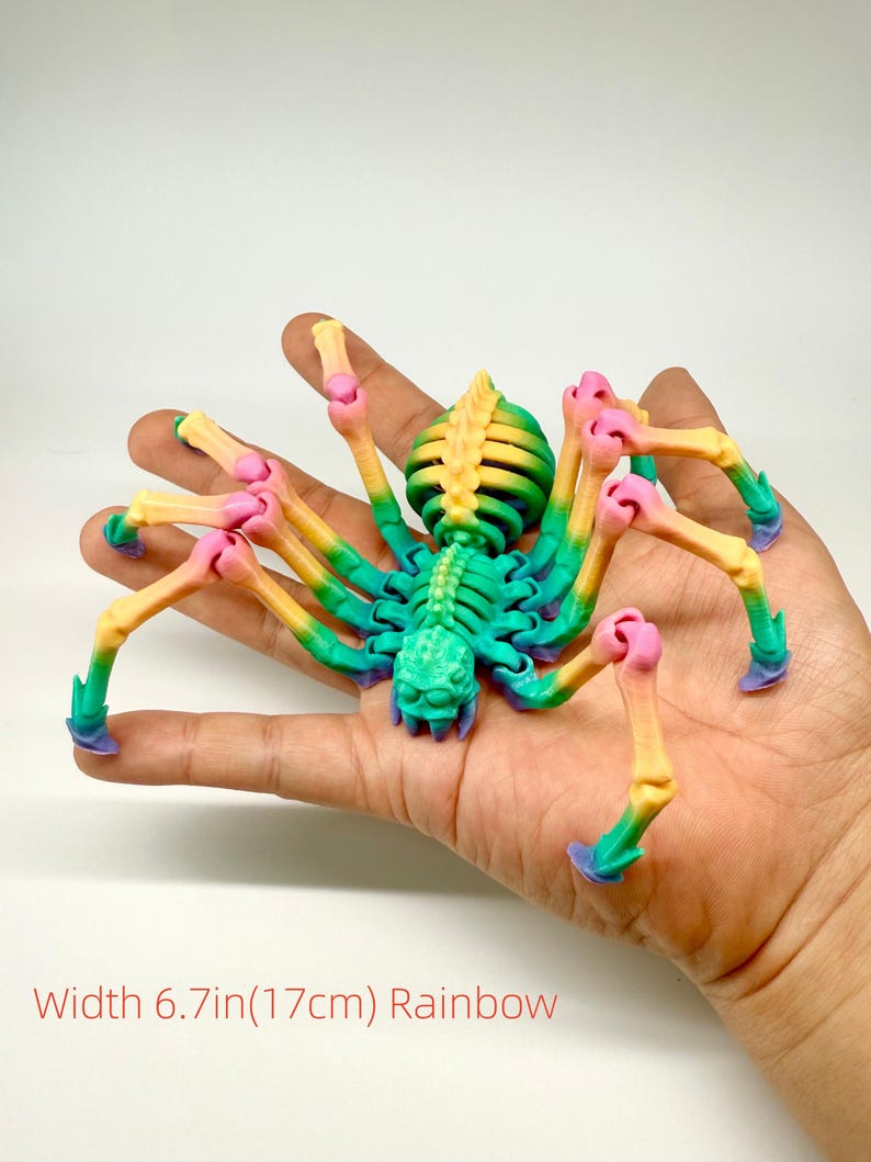 Articulated 3D Printed Spider Fidget Toy – Posable PLA