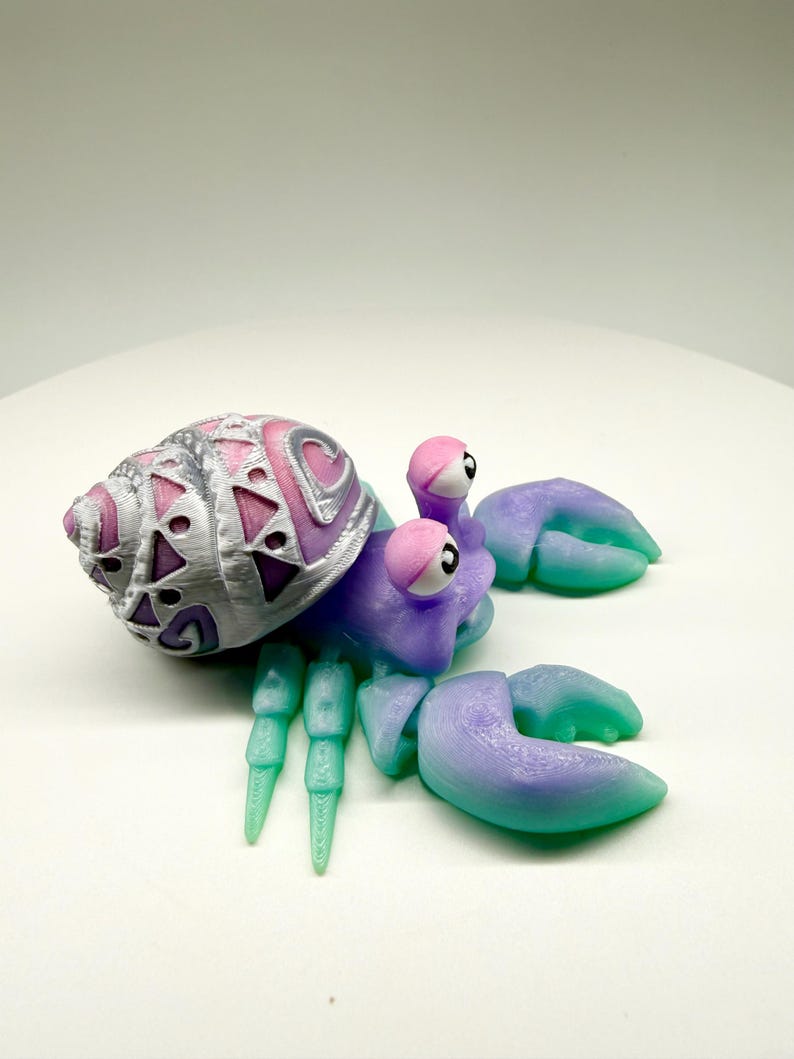 Articulated Hermit Crab Glow 3D Printed Fidget Toy