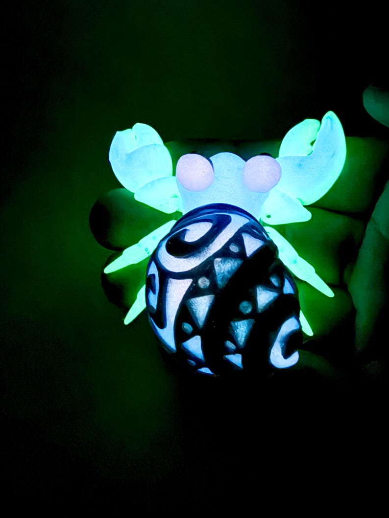 Articulated Hermit Crab Glow 3D Printed Fidget Toy